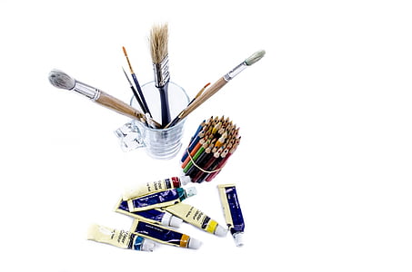 coloring material lot against white background thumbnail