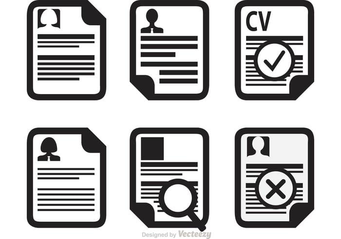 Curriculum Vitae Icons Vector eps file