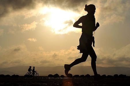 silhouette photo of person jogging thumbnail