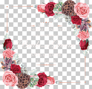 Flower Garden roses Euclidean , flowers border, wedding invitation card PNG clipart
