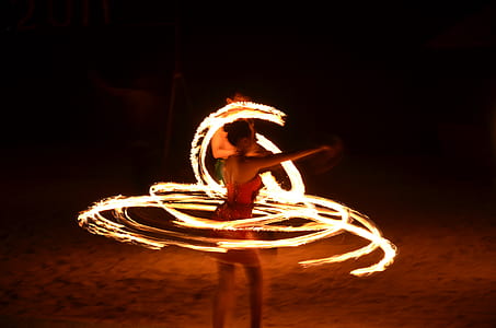 woman fire dancing steel wool photography thumbnail