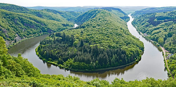 green leaf trees surrounding river during daytime thumbnail