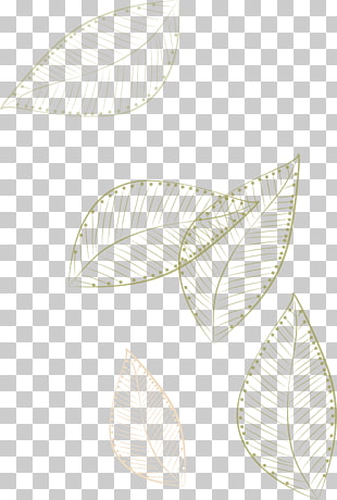Paper White Pattern,,painted leaves floating, gold leaves illustration on blue background PNG clipart