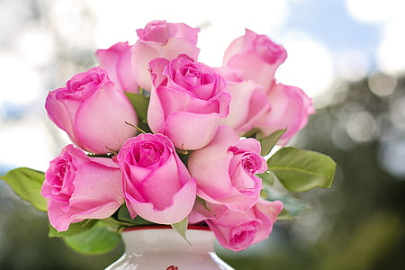 pink rose flower arrangement thumbnail