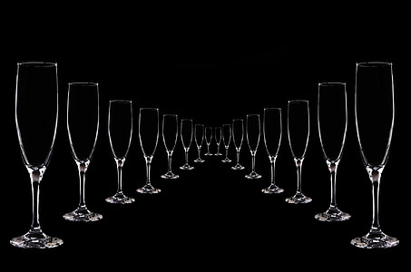 clear wine glass lot with black background thumbnail