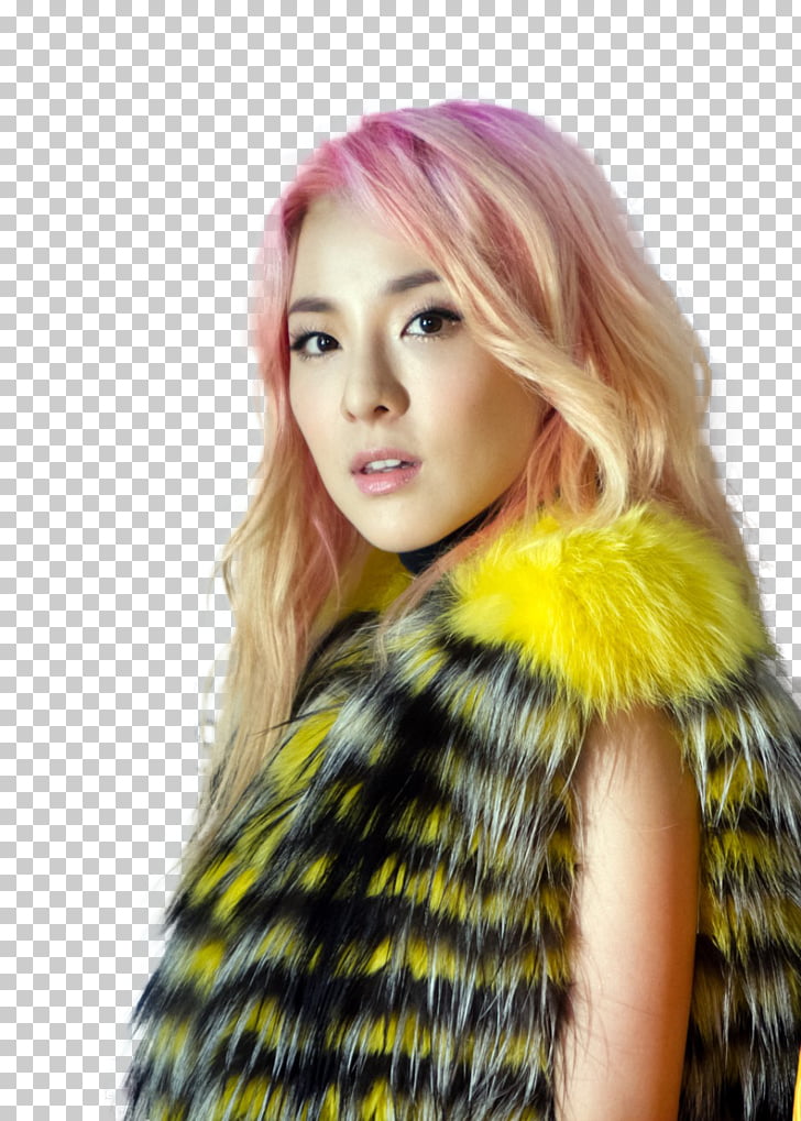 Sandara Park 2ne1 Blue Hair Hairstyle Blonde Png Clipart Free
