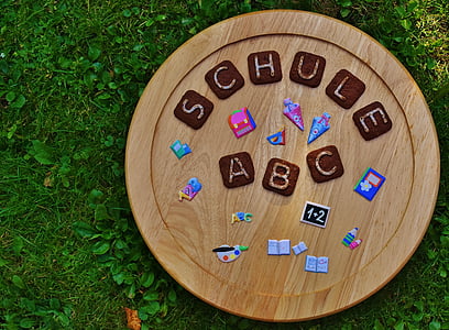 round brown wooden board on green grass thumbnail