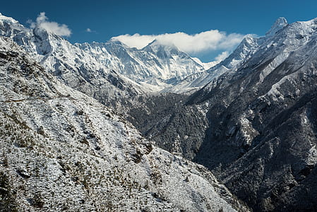 white clouds over mountains thumbnail