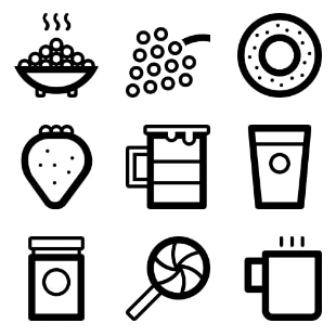 Food & Drink svg vector icon sets