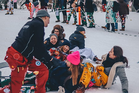 women lying on ice thumbnail