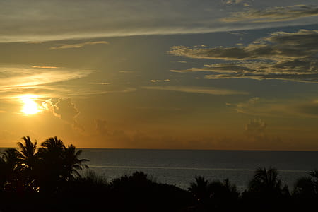 sunset over the horizon thumbnail
