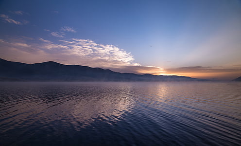 photography of calm body of water at golden hour thumbnail