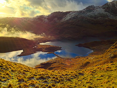 body of water below mountain thumbnail