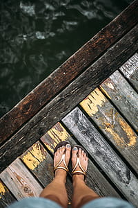 Old pier over a lake thumbnail