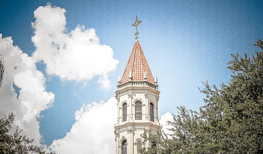 White Concrete Cross Tower thumbnail