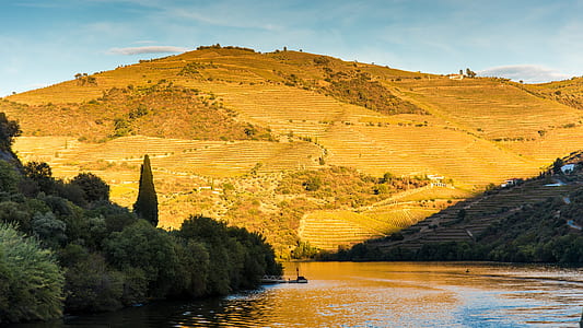 river near hill photo thumbnail