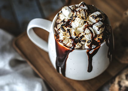 chocolate cover white ceramic teacup thumbnail