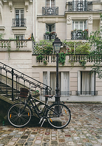 commuters bicycle near stairs thumbnail