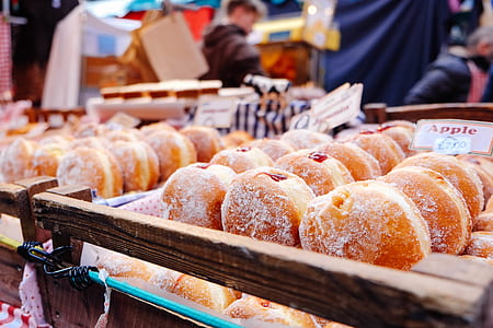 selective focus photo of baked doughnuts on tray thumbnail
