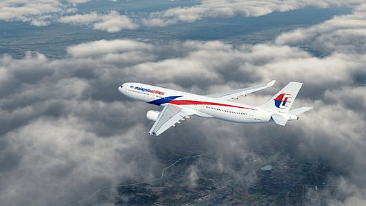 white, red, and blue airlines photo thumbnail