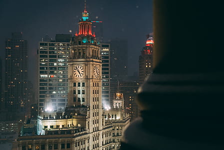 selective focus photography of white concrete tower thumbnail