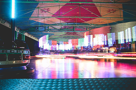 Colorful Bumper Cars at the Funfair thumbnail
