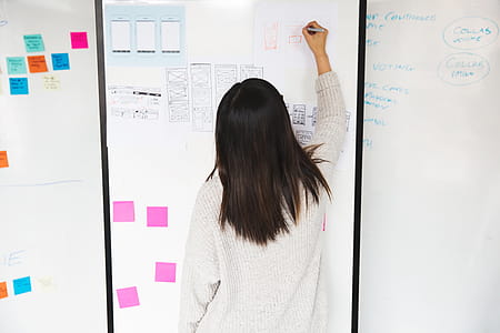 Drawing Website Mockups On Whiteboard Photo thumbnail