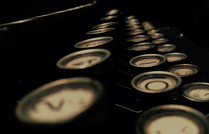 typewriter, illustration, vintage, hipster, retro, letter