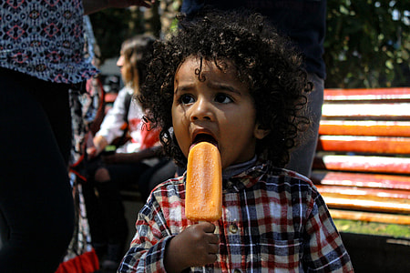 boy holding popsicle at daytime thumbnail