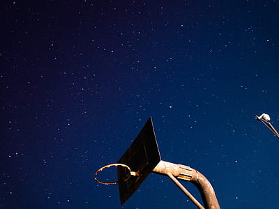 low angle photo of basketball hoop thumbnail