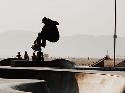 man on skateboard in mid air thumbnail