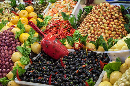 variety of food on crate thumbnail