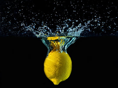 yellow lemon dropped in body of water thumbnail