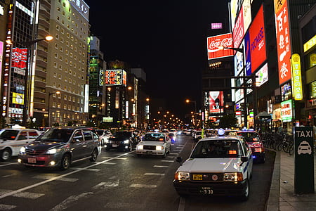 traffic jam during night time thumbnail