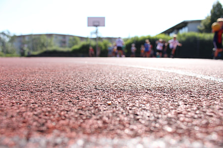 people running near basketball hoop thumbnail
