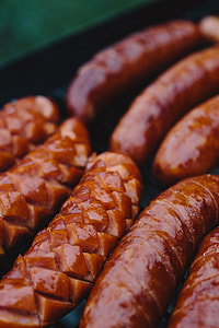 Sausages on the grill thumbnail