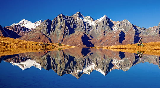 Landscape of Brown Mountain and Lake thumbnail