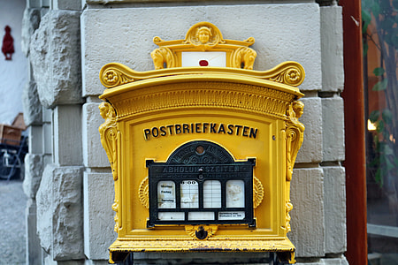yellow and black mail post box thumbnail