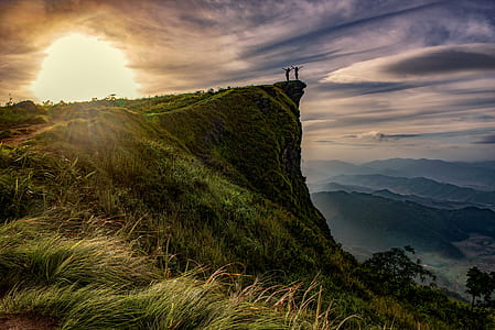 time lapse photography of green cliff thumbnail