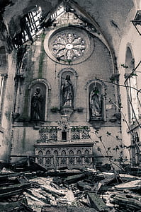 Religious Statue in Greyscale Photo thumbnail