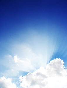 low angle of mid cloudy sky thumbnail