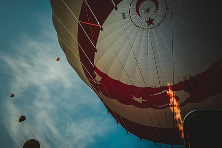 low angle photo of hot air balloon thumbnail