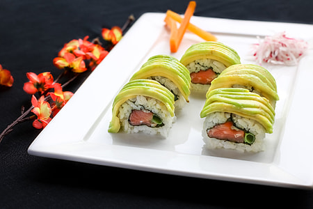 sushis on white plate thumbnail