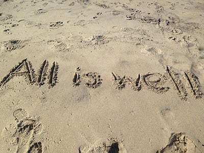 gray sand with All is Well text thumbnail