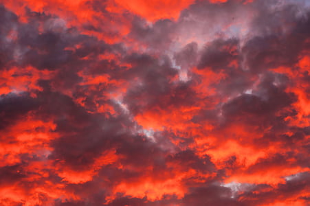 orange and gray clouds digital wallpaper thumbnail
