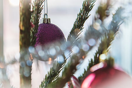 two red and purple baubles thumbnail