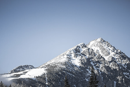 Snowy Mountain with Blue Cloudless Sky thumbnail