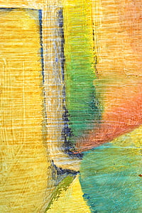 yellow, green, and orange abstract painting thumbnail