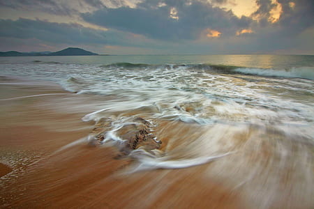 sea, dawn, landscape, nature thumbnail