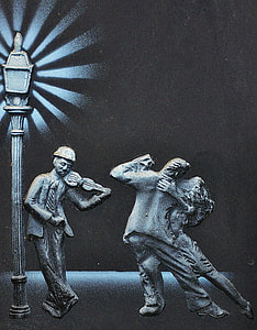 woman and man dancing emboss artwork thumbnail